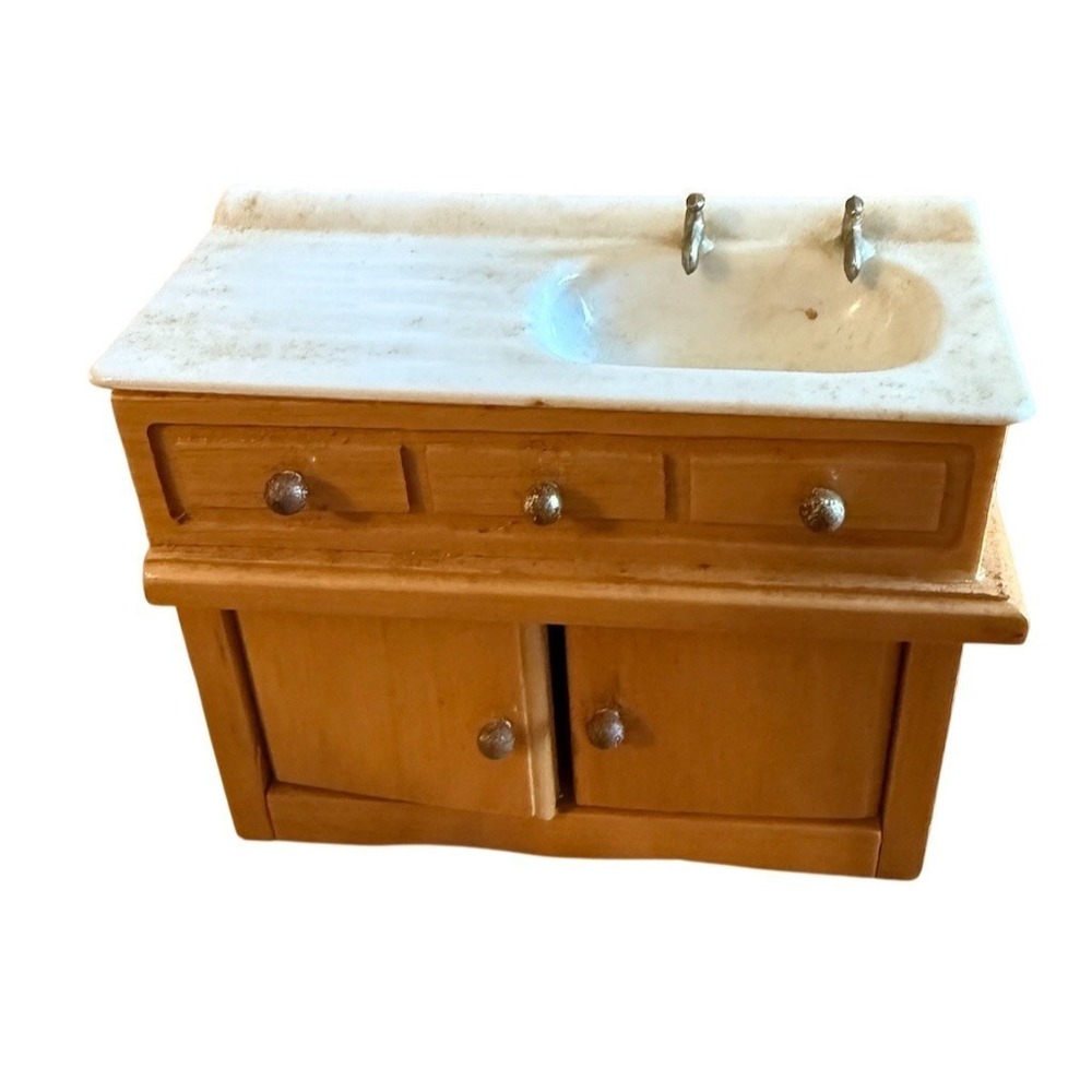 Concord Vintage Dollhouse Miniature Kitchen Sink Cabinet Victorian
